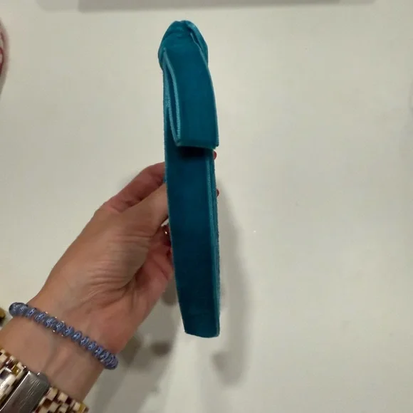 Lele Sadoughi Bardot Teal Headband - Picture 5 of 6